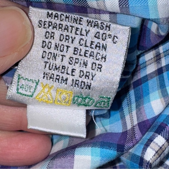 Bugatchi Uomo Mens Multicolored Madras Plaid Long Sleeve Button Down Shirt XL - Picture 11 of 12